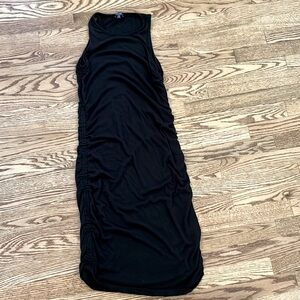 Splendid black side ruched dress